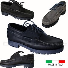 Scarpe Uomo Barca in Vera Pelle Made In Italy classiche Nuovo 9010-2VA1