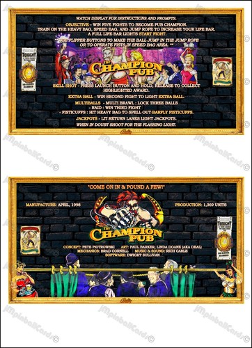 Bally champion pub - champion, cartes