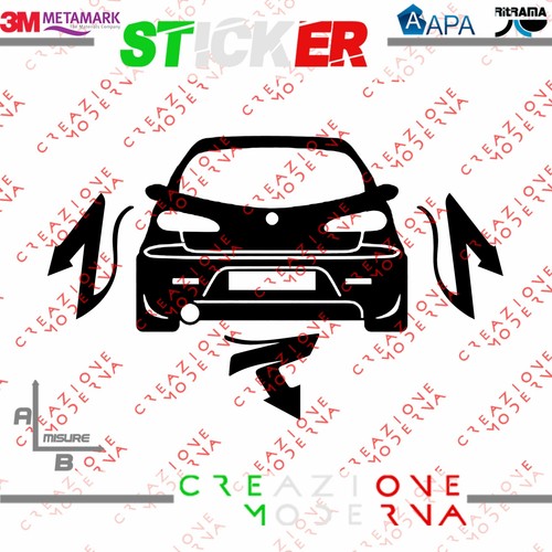 Adesivo sticker down out - down, e