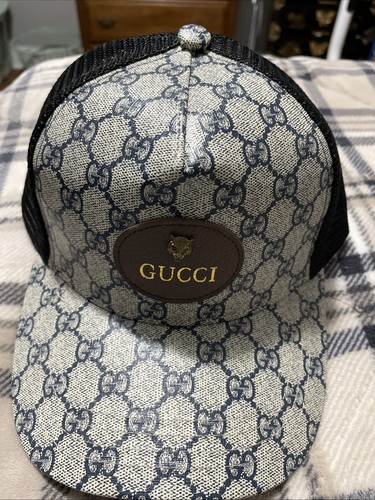 Cappello gucci blu firmato - gucci,