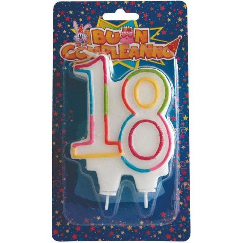 Candela anni glitter - candela, 18