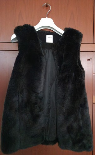 Gilet ecopelliccia nero - gilet, in