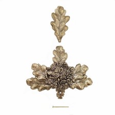 Decorazione Con Testa Di Cinghiale In Foglie Di Quercia Trophies 2 Pezzi Grande