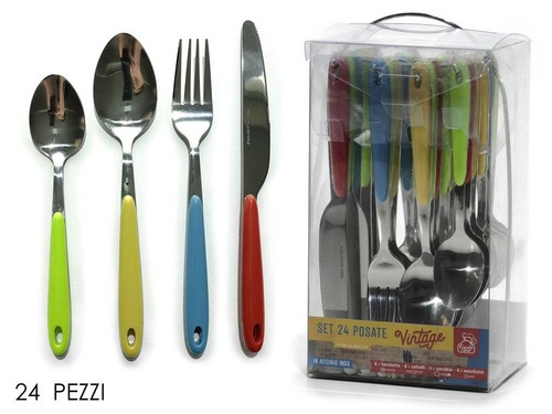 Set posate vintage acciaio - set, 24
