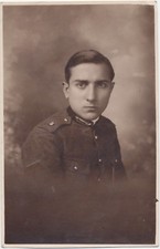 FOTO CARTOLINA D'EPOCA SOLDATO IN DIVISA MILITARE UNIFORME