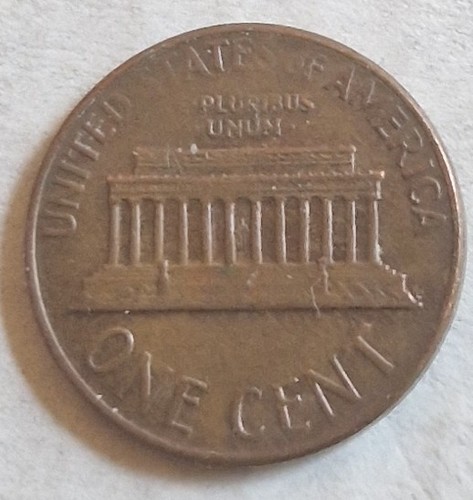 1968 usa one free cent - one, coin