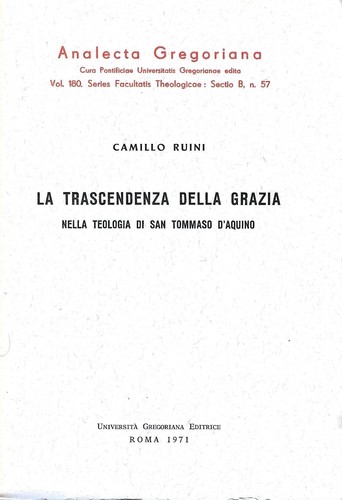 Trascendenza della grazia - la,