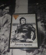 AUTOGRAFO Giacomo Agostini Speed HAND SIGNED MOTO GP Moto Agusta FIGURINA PANINI