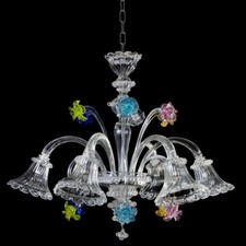 Pergolesi lampadario in vetro di Murano 6 luci