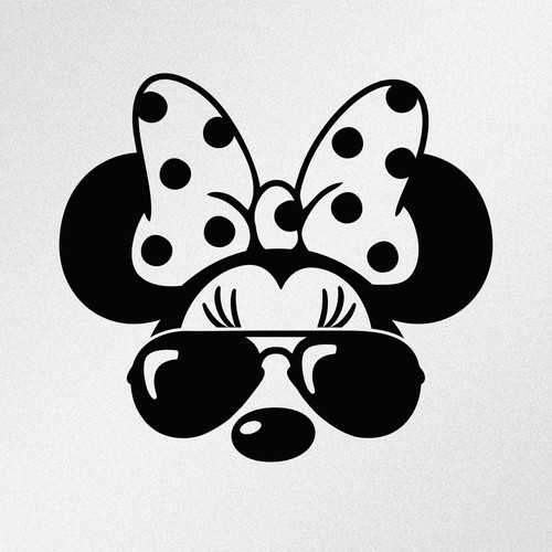 Adesivo minnie mouse occhiali - adesivo,