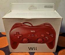 Nintendo Wii Official Red Classic Controller Pro Wii Boxed