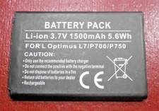 BATTERIA COMPATIBILE per LG OPTIMUS L7-P700-P750 da 3,7v. 1500mAh LI-ION NUOVA