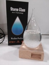 NUOVO Storm Glass Stazione Meteo Cristallo Vetro Previsioni Meteo Bottiglia