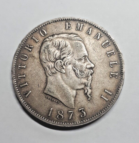 Lire argento 1873 tipo - ii,