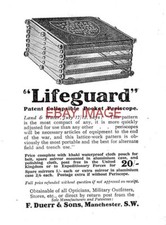 WW1 Advert for DUERR 'Lifeguard' Trench Periscope (3) 1915 Small Print Ad 734/08