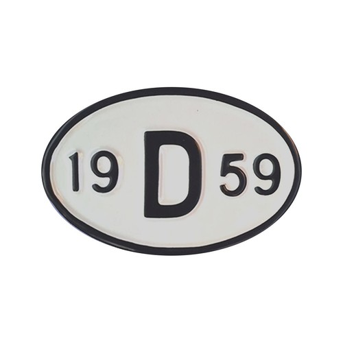 Targa anno posteriore 19d59 - anno,