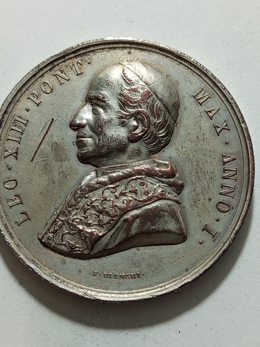 Medaglia leone xiii anno - medaglia,