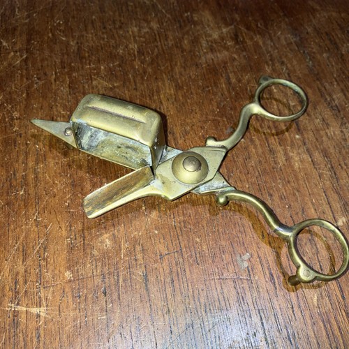 Antique candle scissors with - antique,