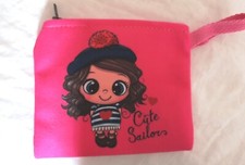 Auricolare Custodia Portamonete  Bimba Rosa Astuccio Borsetta Sacca Trousse 