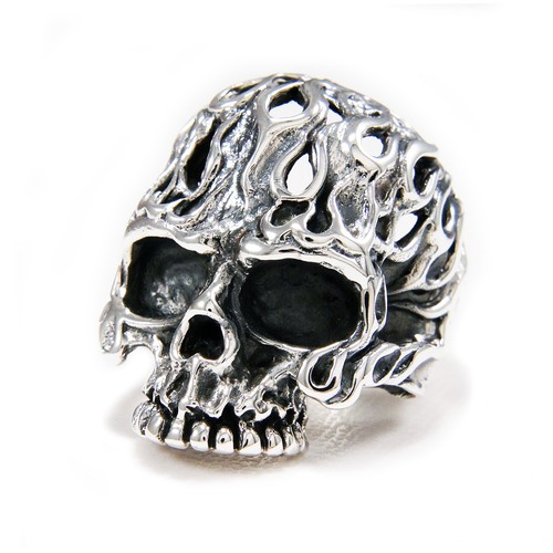 Anello gotico biker cranio - gotico,