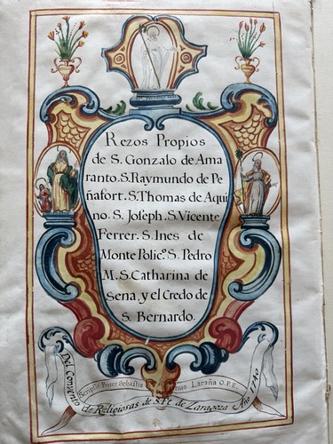 Frontespizio manoscritto - da, un