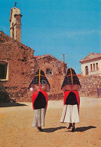 Cartolina costumi tradizionali - cartolina,