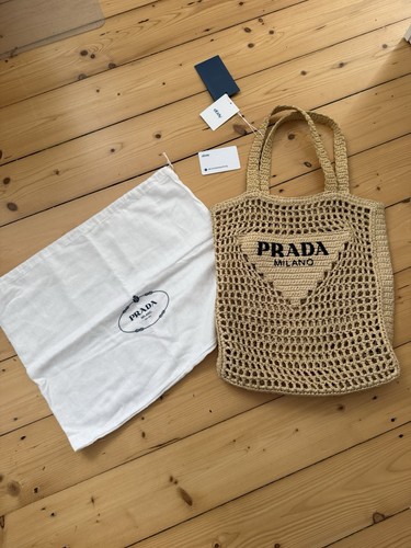 Borsa tote prada - tote, rafia