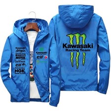 Giacca Kawasaki Monster – Look Aggressivo e Spirito Racing AZZURRO  NERO