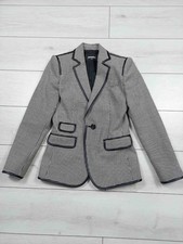 DSQUARED2 elegant women's jacket 100% wool, genuine leather trim, size 42IT