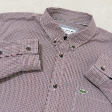 Camicia Lacoste uomo M rossa a