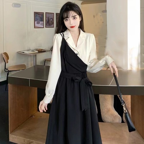 Abito lungo pullover vita - , alta
