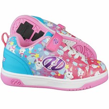 Heelys Scarpe A Rotelle Per Bambini X2 Dual Up Con Ruote Doppie Unicorn NEU