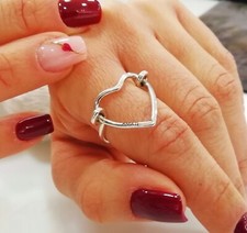 ANELLO CUORE A FILO PERSONALIZZABILE CON NOME  O " AMATI" IN ARGENTO 925 DONNA