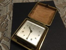 SVEGLIA JUNGHANS DA VIAGGIO O SCRIVANIA.VINTAGE IN CUSTODIA RIGIDA.MECCANICA.