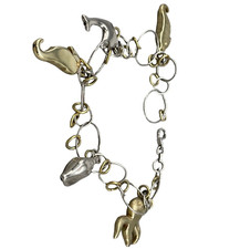 Bracciale donna argento925 ciondoli cavalluccio marino,delfino,polipo,conchiglia