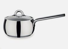 Alessi Casseruola 1 manico Mami con coperchio Acciaio 18/10 Lucido 14 cm