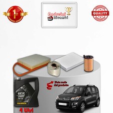 KIT TAGLIANDO 4 FILTRI E OLIO xCITROEN C3 PICASSO 1.6 HDI 84KW 114CV DAL 2013 ->