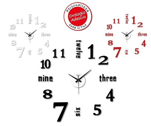 Orologio parete adesivo - orologio,
