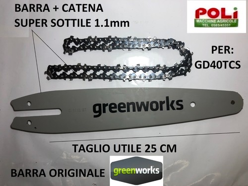 Greenworks gd40tcs motosega - greenworks,