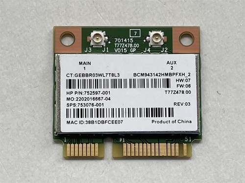 Per 753076 001 broadcom - per, hp