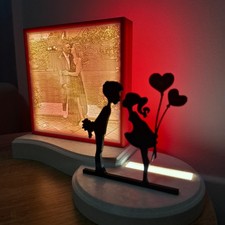 Lampada bajour personalizzata con foto in litografia (batteria o alimentatore)