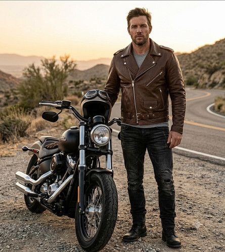 Giacca moto uomo classico - giacca,