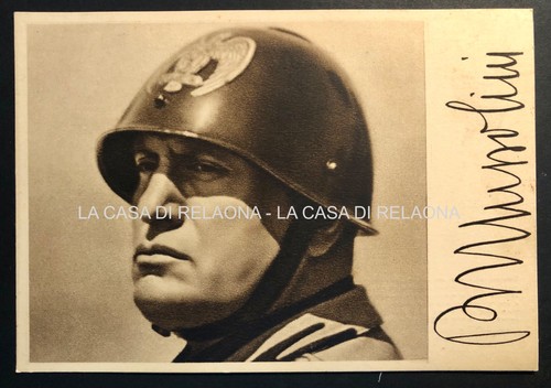 Cartolina mussolini ritratto - cartolina,