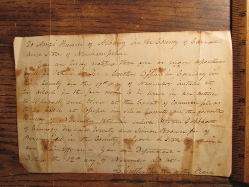 Antica ephemera 1851 albany - antica,