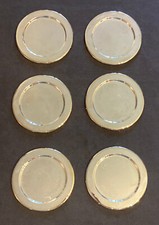 Vintage Lotto 6 piattini silver plated cm.10,5 sottobicchieri sottobottiglia