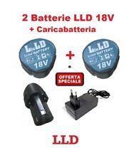 2 Batteria 18v LLD + Caricabatteria x tutti gli elettroutensili stesso attacco
