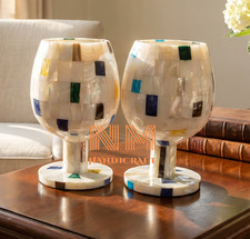 Set 2 bicchieri da vino fatti