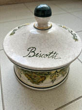Biscottiera con coperchio Castelli Facciolini Italia Vintage
