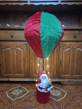 Babbo Natale Con Mongolfiera Estensibile Decorazione Natalizia 92cm Con Lucine