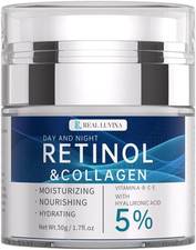 Crema Viso 50Ml Con Retinolo, Collagene, Acido Ialuronico, Vitamine C E B a E Tè